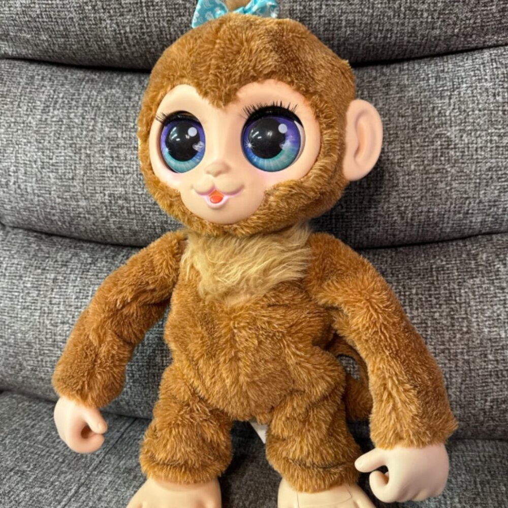 WORKS! Fur Real Pet Monkey Interactive Doll